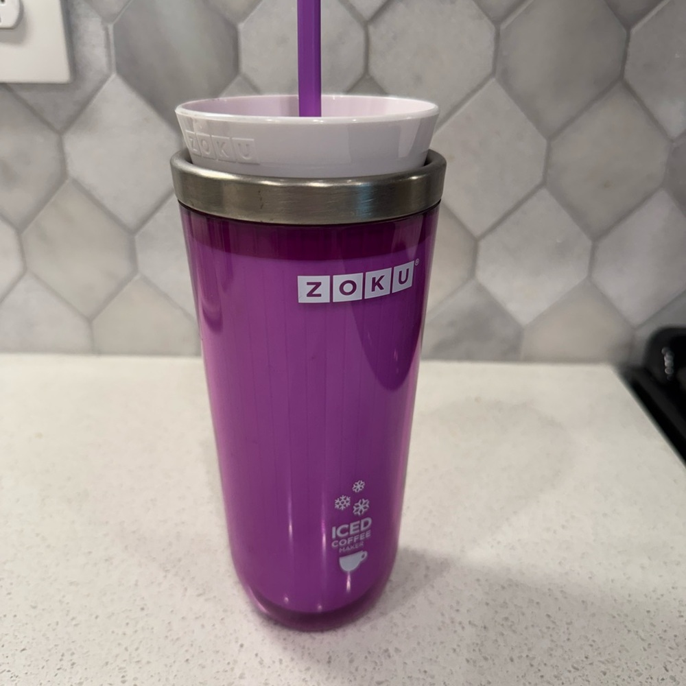 Zoku Purple Iced Coffee Tumbler